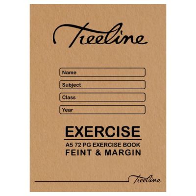 Treeline – Exercise Books A5 72 pg Feint & Margin (Pack of 20) Treeline – Exercise Books A5 72 pg Feint & Margin (Pack of 20)