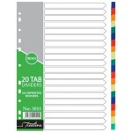 Treeline – A4 Index 20 Tab Rainbow Dividers A4 PVC – Printed – Pack of 10 Treeline – A4 Index 20 Tab Rainbow Dividers A4 PVC – Printed – Pack of 10
