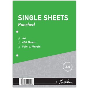 Treeline – Single sheet – Punched – Feint/Margin 58gsm(480 Sheets) (Box 10) Treeline – Single sheet – Punched – Feint/Margin 58gsm(480 Sheets) (Box 10)
