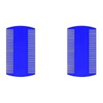 Lucky – Blue Double Sided Fine Tooth Comb , Pack of 2 Lucky – Blue Double Sided Fine Tooth Comb , Pack of 2