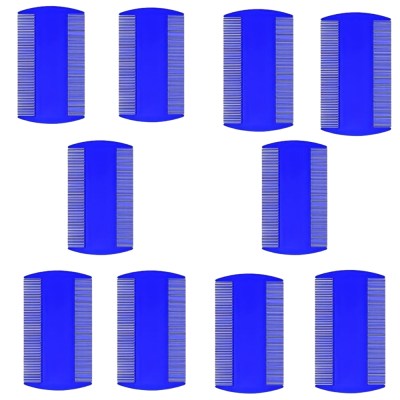 Lucky – Blue Double Sided Fine Tooth Comb, (Pack of 10) Lucky – Blue Double Sided Fine Tooth Comb, (Pack of 10)