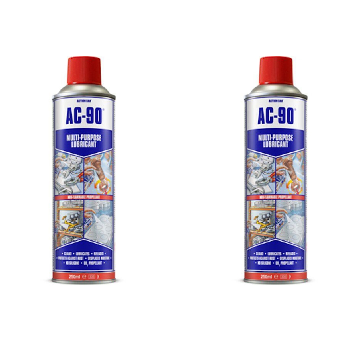 Action Can – Multi Purpose Lube ( Ac-90 Co2) 250ml – 2 Pack Action Can – Multi Purpose Lube ( Ac-90 Co2) 250ml – 2 Pack