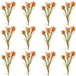 Toolhome Blossoms – Wax Flowers – Orange (Pack of 12 Stems) – 78cm Toolhome Blossoms – Wax Flowers – Orange (Pack of 12 Stems) – 78cm