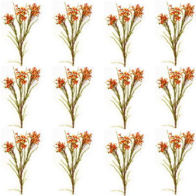 Toolhome Blossoms – Wax Flowers – Orange (Pack of 12 Stems) – 78cm Toolhome Blossoms – Wax Flowers – Orange (Pack of 12 Stems) – 78cm