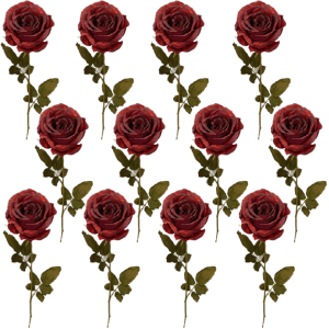 Toolhome Blossoms – Rose Dry Look – Deep Red (Pack of 12) – 66cm Toolhome Blossoms – Rose Dry Look – Deep Red (Pack of 12) – 66cm