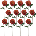 Toolhome Blossoms – Rose Full Bloom – Rust (Pack of 12) – 64cm Toolhome Blossoms – Rose Full Bloom – Rust (Pack of 12) – 64cm