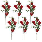 Toolhome Blossoms – Rose Spray – Red (Pack of 6) – 76cm Toolhome Blossoms – Rose Spray – Red (Pack of 6) – 76cm