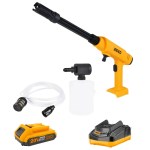 Ingco – Lithium Ion Pressure Washer with 2.0Ah Battery Pack + Fast Charger Ingco – Lithium Ion Pressure Washer with 2.0Ah Battery Pack + Fast Charger