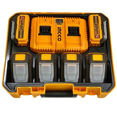 Ingco – Cordless 20v – 2Ah and 4Ah Battery Charger Kit Ingco – Cordless 20v – 2Ah and 4Ah Battery Charger Kit