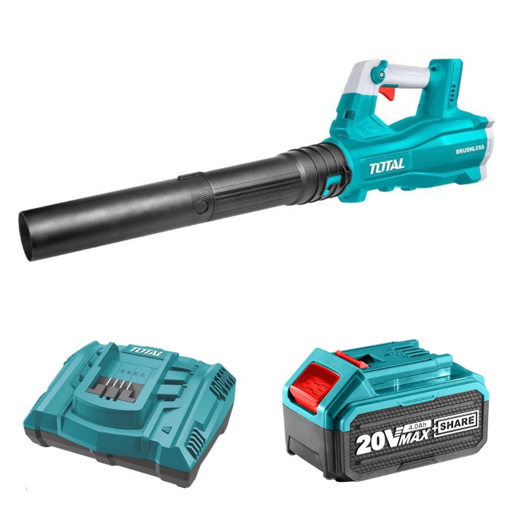Total Tools – Lithium – Ion Brushless Blower with 4.0Ah Battery & Charger Total Tools – Lithium – Ion Brushless Blower with 4.0Ah Battery & Charger