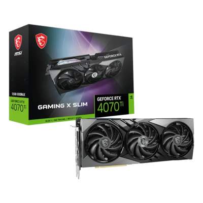 MSI Nvidia GeForce RTX 4070Ti Gaming X SLIM 12G GDDR6X 256-BIT Graphics Card MSI Nvidia GeForce RTX 4070Ti Gaming X SLIM 12G GDDR6X 256-BIT Graphics Card
