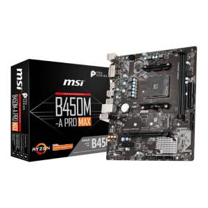 MSI B450M-A PRO MAX AMD AM4 mATX Gaming Motherboard MSI B450M-A PRO MAX AMD AM4 mATX Gaming Motherboard