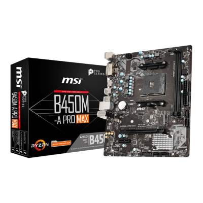 MSI B450M-A PRO MAX AMD AM4 mATX Gaming Motherboard MSI B450M-A PRO MAX AMD AM4 mATX Gaming Motherboard