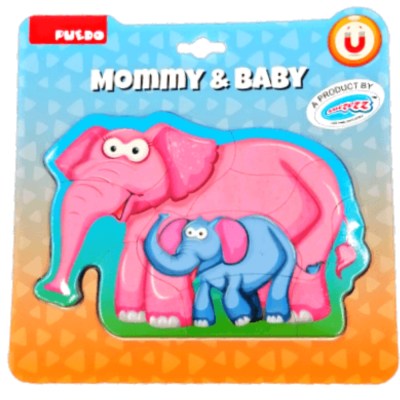 Puedo – Magnetic Mommy & Baby Puzzle – Elephant Puedo – Magnetic Mommy & Baby Puzzle – Elephant