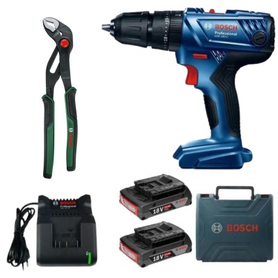 Bosch – GSB 180-LI Cordless 18v Impact Drill with Water Pump Pliers – 250mm Bosch – GSB 180-LI Cordless 18v Impact Drill with Water Pump Pliers – 250mm