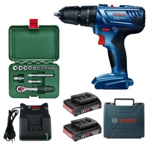 Bosch – GSB 180-LI Cordless 18v Impact Drill with 1/4 Drive Socket Set Bosch – GSB 180-LI Cordless 18v Impact Drill with 1/4 Drive Socket Set