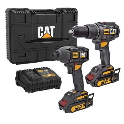 CAT – Cordless Hammer Drill & Impact Driver Combo – 18V CAT – Cordless Hammer Drill & Impact Driver Combo – 18V