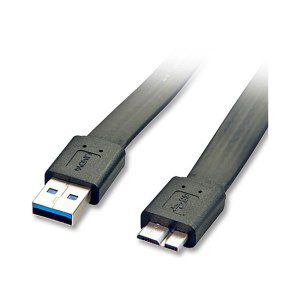Lindy 2m USB3.0 Flat A-Male to Micro-B Cable (31471) Lindy 2m USB3.0 Flat A-Male to Micro-B Cable (31471)