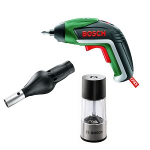 Bosch – IXO Lithium-Ion Cordless Screwdriver, Fan & Spice Mill Accessories Bosch – IXO Lithium-Ion Cordless Screwdriver, Fan & Spice Mill Accessories