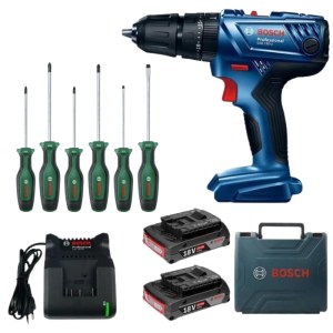 Bosch – GSB 180-LI Cordless 18v Impact Drill with Screwdriver Set – 6Pc Bosch – GSB 180-LI Cordless 18v Impact Drill with Screwdriver Set – 6Pc