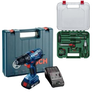 Bosch – GSB180-LI Cordless Drill with 17-Piece – Universal Hand Tool Set Bosch – GSB180-LI Cordless Drill with 17-Piece – Universal Hand Tool Set