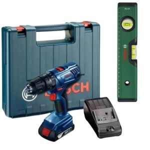 Bosch – GSB180-LI Cordless Drill with Spirit Level – 25cm Bosch – GSB180-LI Cordless Drill with Spirit Level – 25cm