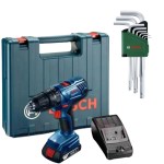 Bosch – GSB180-LI Cordless Drill with 9 Piece – Hex Key Set Bosch – GSB180-LI Cordless Drill with 9 Piece – Hex Key Set