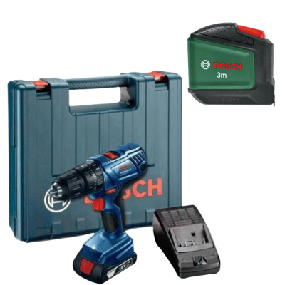 Bosch – GSB180-LI Cordless Drill with Tape Measure – 3m Bosch – GSB180-LI Cordless Drill with Tape Measure – 3m