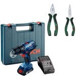 Bosch – GSB180-LI Cordless Drill with 2-Piece Pliers Set Bosch – GSB180-LI Cordless Drill with 2-Piece Pliers Set