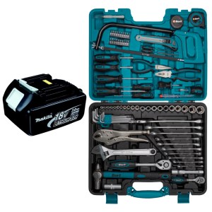 Makita – Li-Ion battery 3.0AH 18V with Mechanics DIY Hand Tool Set – (86Pc) Makita – Li-Ion battery 3.0AH 18V with Mechanics DIY Hand Tool Set – (86Pc)