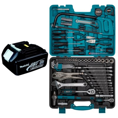 Makita – Li-Ion battery 3.0AH 18V with Mechanics DIY Hand Tool Set – (86Pc) Makita – Li-Ion battery 3.0AH 18V with Mechanics DIY Hand Tool Set – (86Pc)