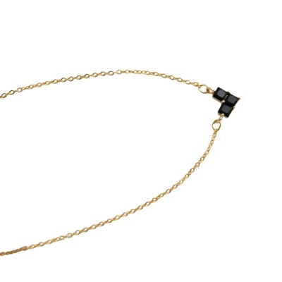 NuLuDa Jewellery- Black Crystal Pendant Necklace – Gold Plated NuLuDa Jewellery- Black Crystal Pendant Necklace – Gold Plated