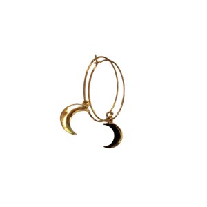 NuLuDa Jewellery-Moon Hoop Earrings – Gold Plated NuLuDa Jewellery-Moon Hoop Earrings – Gold Plated