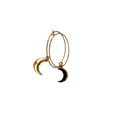 NuLuDa Jewellery-Moon Hoop Earrings – Gold Plated NuLuDa Jewellery-Moon Hoop Earrings – Gold Plated