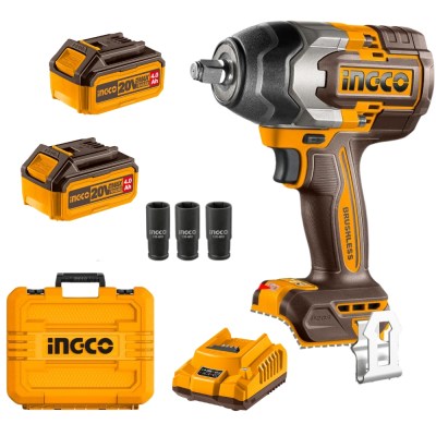 Ingco – Impact Wrench – 1/2″ – 850NM – 2x 4.0Ah Batteries Ingco – Impact Wrench – 1/2″ – 850NM – 2x 4.0Ah Batteries