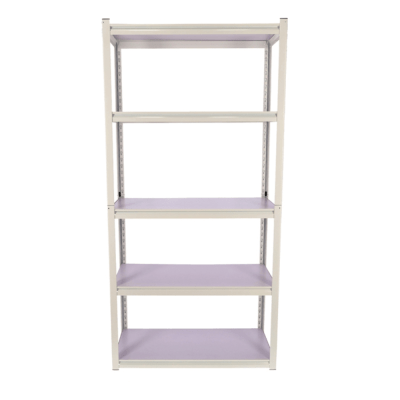 Stallion – Steel Shelving 5 Tier All Steel (183 x 90 x 40cm) – White Stallion – Steel Shelving 5 Tier All Steel (183 x 90 x 40cm) – White