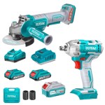 Total Tools – Li-Ion Angle Grinder 20V – 3000/8500rpm with Impact Wrench Total Tools – Li-Ion Angle Grinder 20V – 3000/8500rpm with Impact Wrench