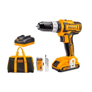 Ingco – Cordless Drill (20V) with Battery ,Charger and Tool bag Ingco – Cordless Drill (20V) with Battery ,Charger and Tool bag