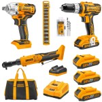 Ingco – Li-Ion Cordless Impact Drill with Cordless 2-Piece Combo Kit – 20V Ingco – Li-Ion Cordless Impact Drill with Cordless 2-Piece Combo Kit – 20V