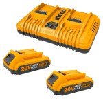 Ingco – Fast Intelligent Dual Charger with 2 x 2.0Ah Battery Packs Ingco – Fast Intelligent Dual Charger with 2 x 2.0Ah Battery Packs