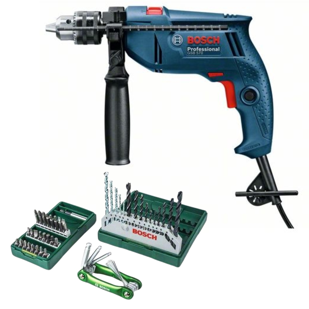 Bosch – Impact Drill (GSB 570) with 41-Piece Drill-Driver Set & Hex-Tool Bosch – Impact Drill (GSB 570) with 41-Piece Drill-Driver Set & Hex-Tool