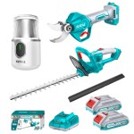 Total – Cordless Hedge Trimmer with Gauge Straight Shear & Coffee Grinder Total – Cordless Hedge Trimmer with Gauge Straight Shear & Coffee Grinder