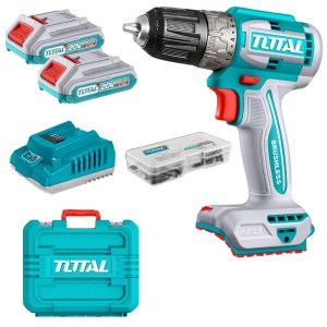 Total – 52Nm Lithium-ion Cordless Drill with 2 x 2Ah Battery and Charger Total – 52Nm Lithium-ion Cordless Drill with 2 x 2Ah Battery and Charger