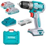 Total – 52Nm Lithium-ion Cordless Drill with 2 x 2Ah Battery and Charger Total – 52Nm Lithium-ion Cordless Drill with 2 x 2Ah Battery and Charger
