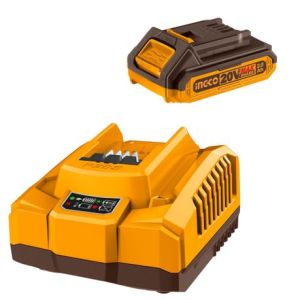 Ingco – Fast Intelligent Battery Charger – 20V/21V with 2.0Ah Battery Ingco – Fast Intelligent Battery Charger – 20V/21V with 2.0Ah Battery