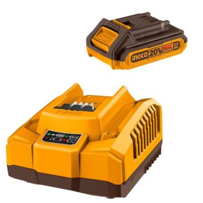 Ingco – Fast Intelligent Battery Charger – 20V/21V with 2.0Ah Battery Ingco – Fast Intelligent Battery Charger – 20V/21V with 2.0Ah Battery