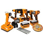 Ingco – 5 Piece Cordless Industrial Combo Kit (20V) Ingco – 5 Piece Cordless Industrial Combo Kit (20V)