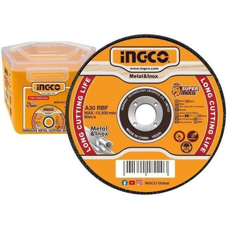 Ingco – Abrasive Metal Cutting Disc set – 50pc Ingco – Abrasive Metal Cutting Disc set – 50pc