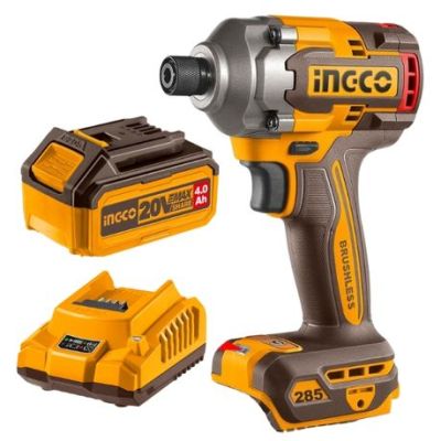 Ingco – Cordless Impact Wrench (400Nm) with Battery (4.0Ah) and Charger Ingco – Cordless Impact Wrench (400Nm) with Battery (4.0Ah) and Charger