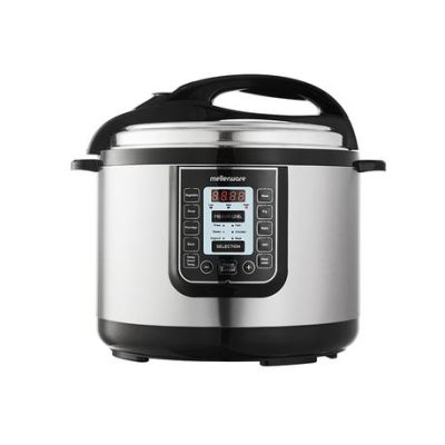 Mellerware Pressure Cooker With LED Display Stainless Steel Silver 8L1300W Mellerware Pressure Cooker With LED Display Stainless Steel Silver 8L1300W